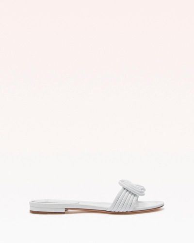 Alexandre Birman Vicky Flat Leather Sandals - White