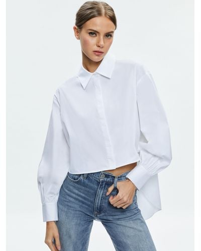 Alice + Olivia Finely High-low Blouse - White