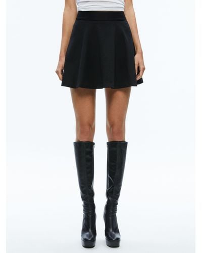 Alice + Olivia Malka A-line Full Mini Skirt - Black