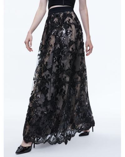 Alice + Olivia Tina Embellished Gown Skirt - Black