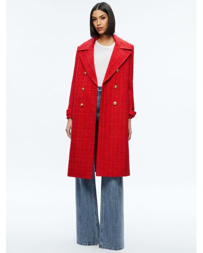 Alice + Olivia Nicholas Double Breasted Coat - Red