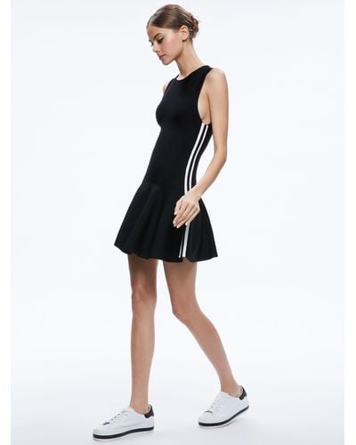 Alice + Olivia Kimi Side Stripe Mini Dress - Black