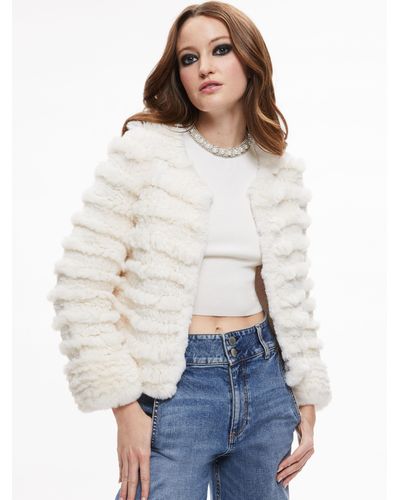 White Fur jackets for Women | Lyst