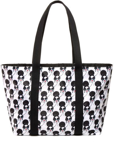 Alice + Olivia Stace Face Printed Tote - Black