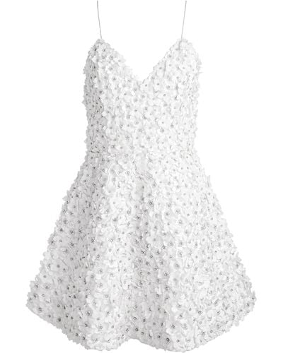 Alice + Olivia Domenica Embellished Mini Gown - White