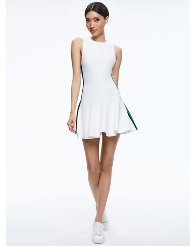 Alice + Olivia Kimi Side Stripe Mini Dress - White