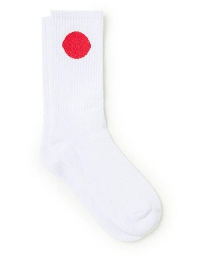 Edwin X Democratique Japanese Sun Socks - Weiß