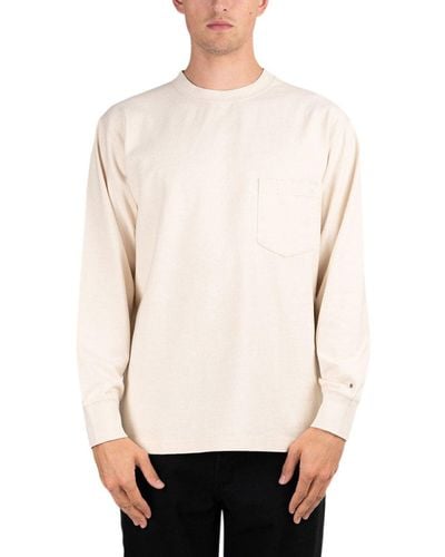 Snow Peak Recycled Cotton Long Sleeve T-Shirt - Weiß