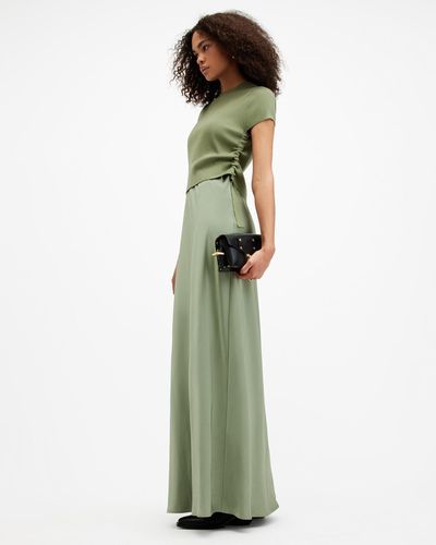 AllSaints Hayes 2-in-1 Maxi Dress, - Green