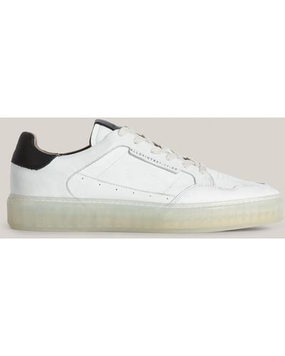 AllSaints Alton Low Top Leather Trainers - White