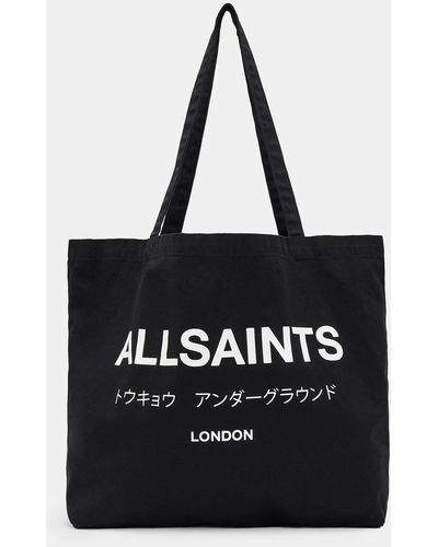 AllSaints Cotton Underground Tote Bag - Black