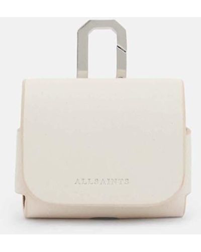 AllSaints Airpod Leather Case - White