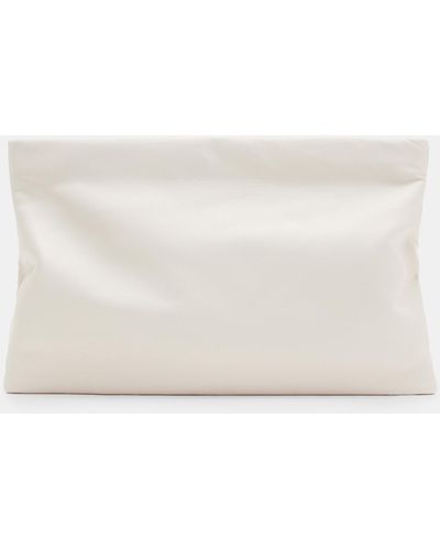 AllSaints Bettina Leather Clutch Bag - Natural