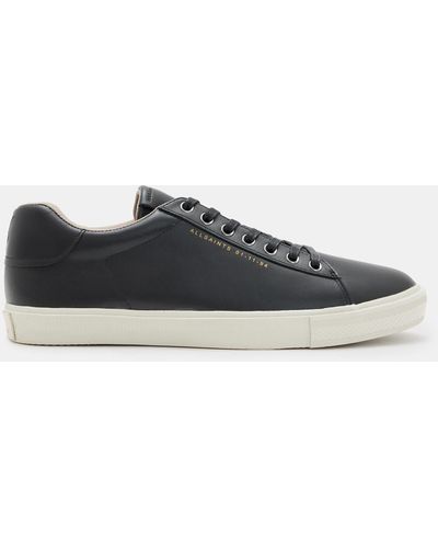 AllSaints Brody Leather Low Top Trainers - Black