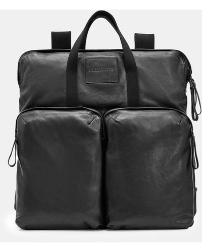 AllSaints Force Leather Backpack - Black