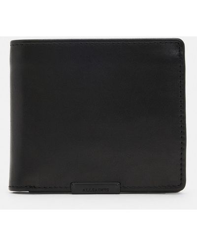 AllSaints Blyth Bi-fold Leather Wallet - Black