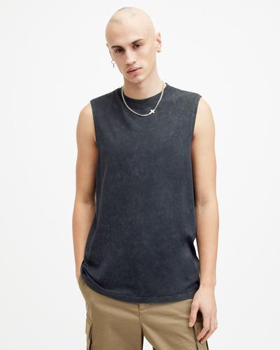 AllSaints Remi Sleeveless Crew Neck Tank Top, - Blue