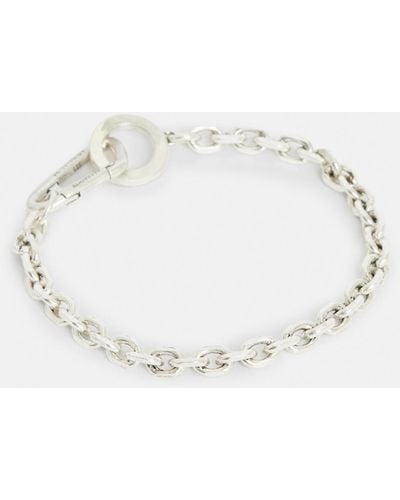 AllSaints Geo Sterling Silver Chain Bracelet - Natural