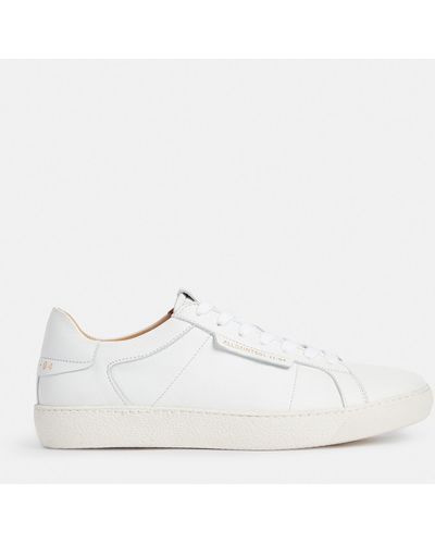 AllSaints Sheer Round Toe Leather Trainers - White