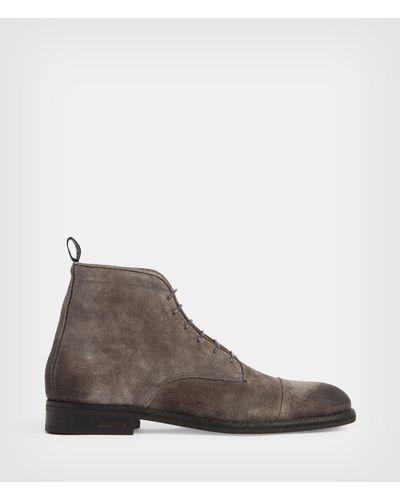 AllSaints Harland Suede Boots - Brown
