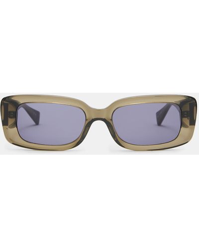 AllSaints Sonic Rectangular Sunglasses, - Grey