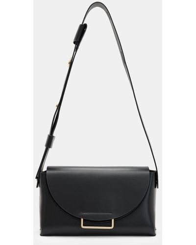AllSaints Celeste Leather Crossbody Bag - Black