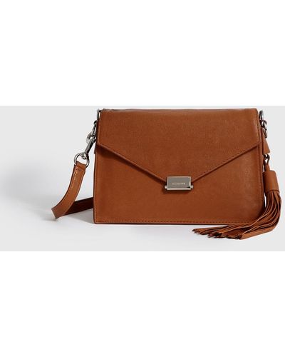 AllSaints Miki Leather Crossbody Bag - Brown