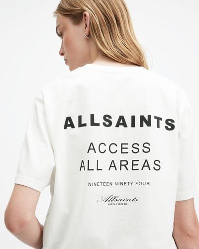 AllSaints Tour Boyfriend Oversized T-shirt - White