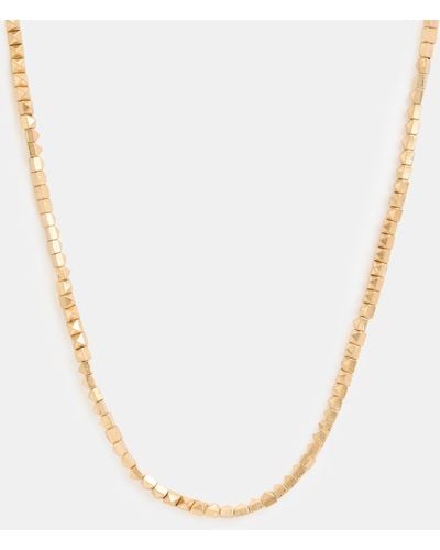 AllSaints Kay Pyramid Studded Necklace - White