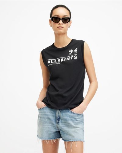 AllSaints Access Relaxed Fit Imogen Tank Top - Blue
