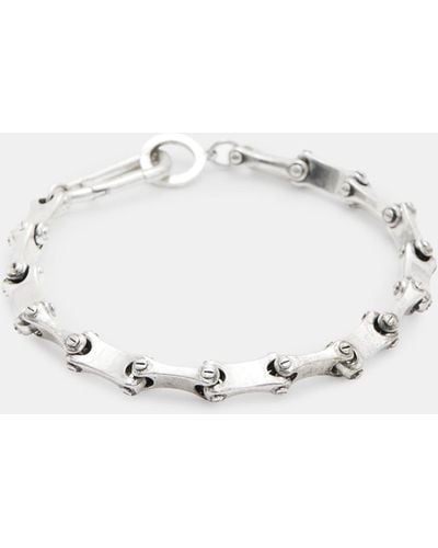 AllSaints Biker Chain Carabiner Bracelet - Natural