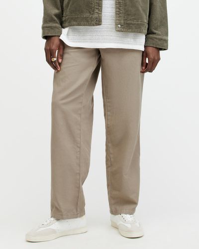 AllSaints Hanbury Linen Blend Relaxed Fit Pants, - Natural