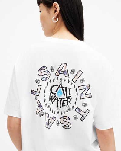 AllSaints Caliwater Relaxed Fit T-shirt - White