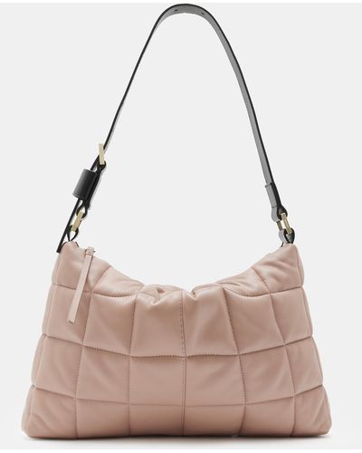 AllSaints Edbury Leather Quilted Shoulder Bag - Pink