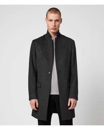 AllSaints Merton Cashmere Blend Coat - Black