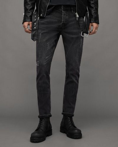 AllSaints Rex Slim Fit Soft Stretch Denim Jeans - Black