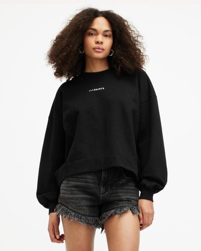 AllSaints Disc Lila Oversized Sweatshirt - Black