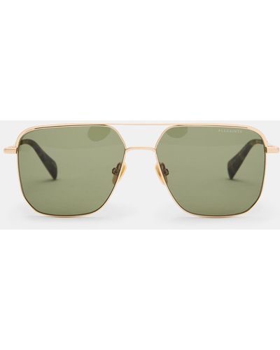 AllSaints Swift Square Aviator Sunglasses - Green