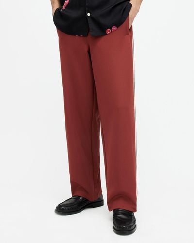 AllSaints Oren Straight Fit Sweatpants - Red
