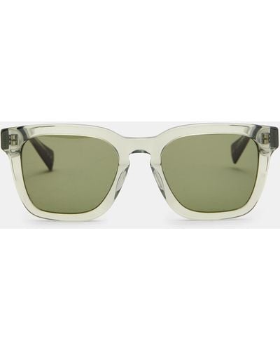 AllSaints Phoenix Square Shaped Sunglasses, - Green