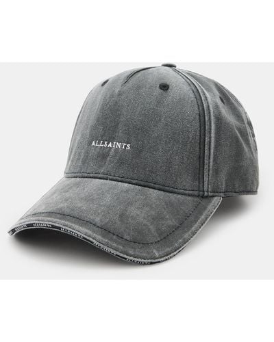 AllSaints Felix Embroidered Logo Baseball Cap, - Grey