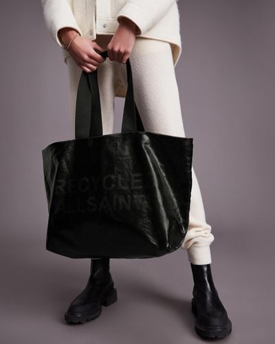 AllSaints Acari Print Tote Bag - Black