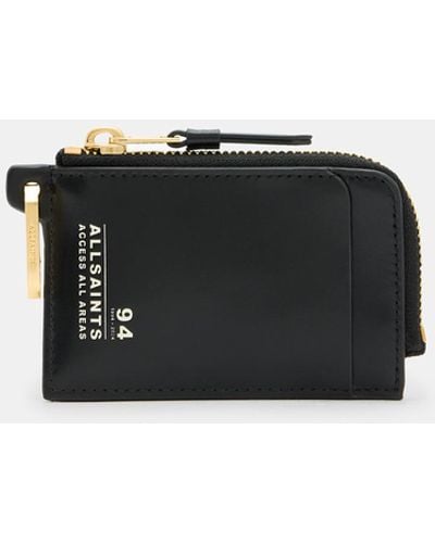 AllSaints Remy Access All Areas Leather Wallet - Black