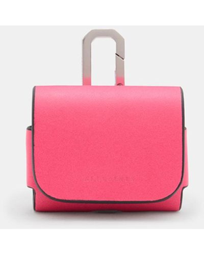 AllSaints Airpod Leather Case - Pink