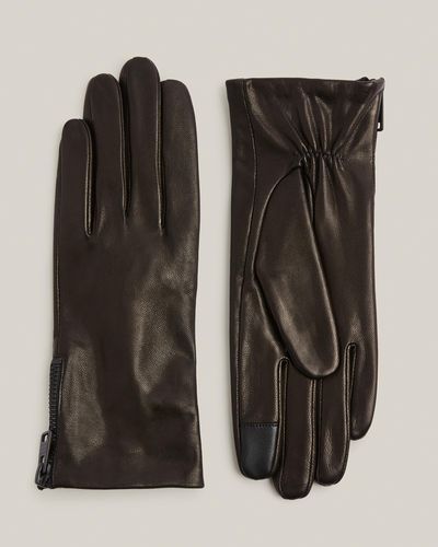 AllSaints Cleo Leather Gloves - Black