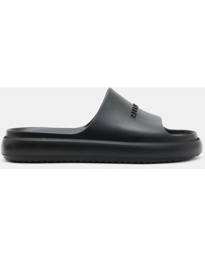 AllSaints Dune Slip On Logo Slides - White