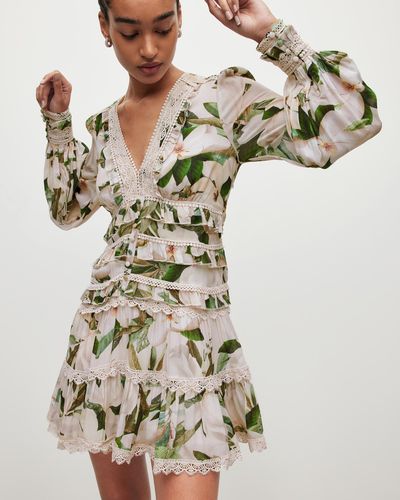 AllSaints Zora Alessandra Floral Mini Dress - Multicolor