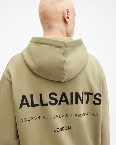 AllSaints Access Relaxed Fit Logo Hoodie, - Natural