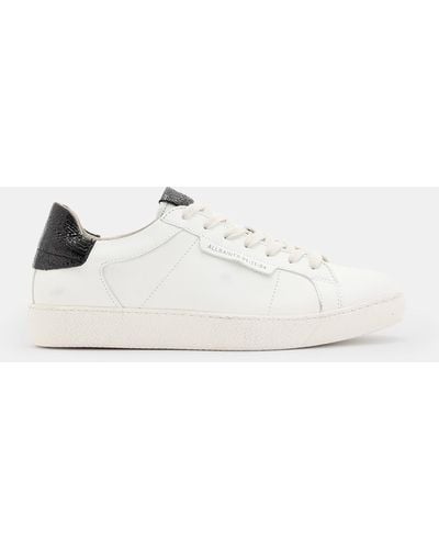 AllSaints Sheer Round Toe Leather Sneakers - White
