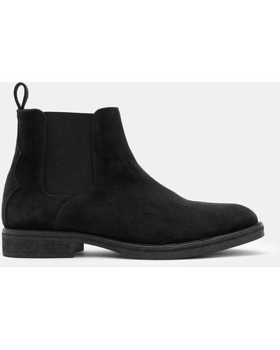 AllSaints Creed Suede Chelsea Boots, - Black